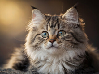 close up of a cute cat