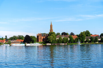 Blick über den Malchower See zum Kloster
