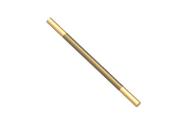 Golden magic wand isolated on white background. 3d render