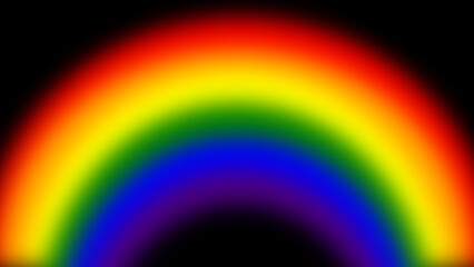 Bright Rainbow on a Black Background