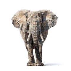 Fototapeta premium African Elephant isolated on white background 