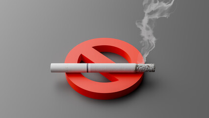 quit smoking concepts backgrounds.3d rendering