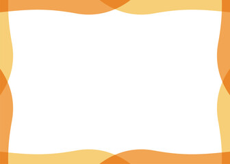 シンプルな曲線のデザインフレーム、背景素材、秋らしい配色