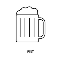pint concept line icon. Simple element illustration. pint concept outline symbol design.