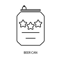 beer can concept line icon. Simple element illustration. beer can concept outline symbol design.