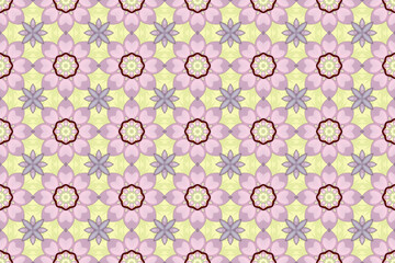 Seamless Cloth Wallpaper Geometric Art Fabric Graphic Digital Texture Template Fashion Tile Background Visual Textile Symmetric Interior Design Pattern.