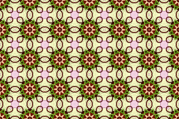 Seamless Cloth Wallpaper Geometric Art Fabric Graphic Digital Texture Template Fashion Tile Background Visual Textile Symmetric Interior Design Pattern.