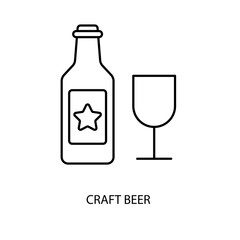 craft beer concept line icon. Simple element illustration. craft beer concept outline symbol design.