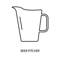 beer pitcher concept line icon. Simple element illustration. beer pitcher concept outline symbol design.