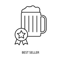 best seller concept line icon. Simple element illustration. best seller concept outline symbol design.