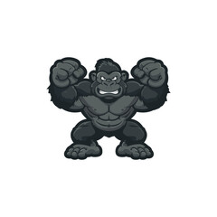 Fototapeta premium cute gorilla that is strong and muscular