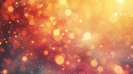 Abstract Golden and Red Bokeh Background with Sparkling Light Effects, Perfect for Festive and Holiday Themes, Celebrations, and Creative Designs
