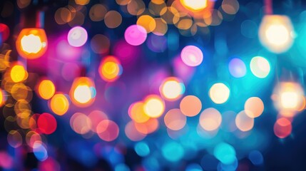 Obraz premium Blurry concert lights at night for party background