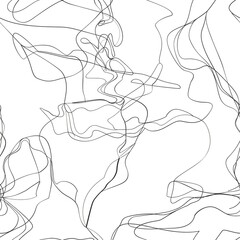 An abstract line drawing of a ballerina mid-pirouette, with the dancer's form and tutu rendered in graceful, flowing lines that capture the elegance of the movement. Minimal pattern banner wallpaper,