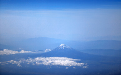 far view of Mt fuji in the aerial view