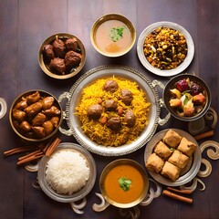 traditional indian food on a table