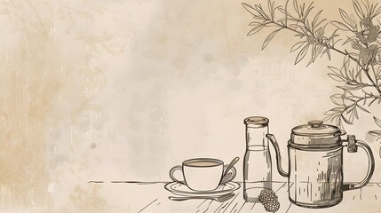 Vector set of abstract creative backgrounds with copy space for text and coffee lineart icons - design templates for instagram stories for coffee shop and house - simple, stylish and minimal designs