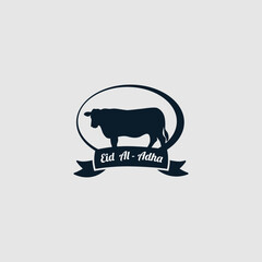Eid al - adha badge logo vector graphic illustration on background