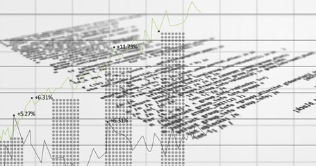 Obraz premium Image of financial data processing