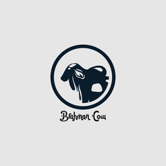 Cow  logo vector graphic illustration on background