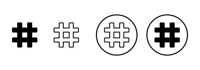 Hashtag icon vector isolated on white background. hashtag vector icon