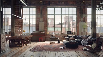 Loft apartment interior design