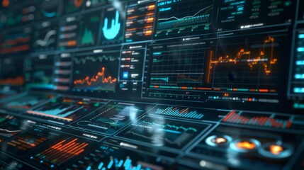 Obraz premium A hedge fund uses predictive analytics to assess market sentiment and adjust their trading strategies accordingly.