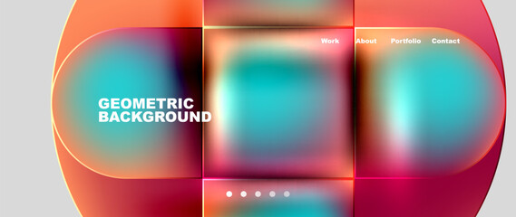 Round squares, circles with fluid gradients. Vector Illustration For Wallpaper, Banner, Background, Card, Book Illustration, landing page