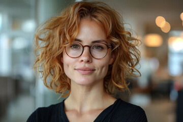 Realistic Stock Photo of a Cute German Project Manager created with Generative AI technology