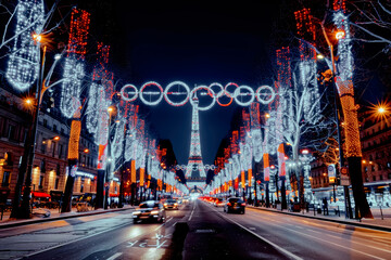 PARIS street at night