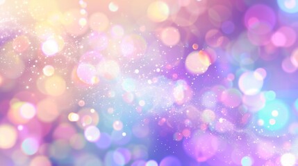 Obraz premium Abstract Colorful Bokeh Background with Sparkles, Generative AI