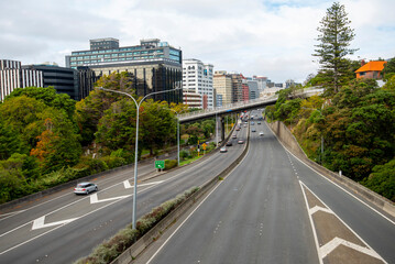 Obraz premium Wellington Urban Motorway - New Zealand