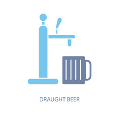 draught beer concept line icon. Simple element illustration. draught beer concept outline symbol design.