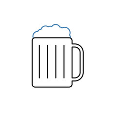 pint concept line icon. Simple element illustration. pint concept outline symbol design.