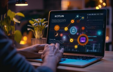 Programing coding tech futuristic background 