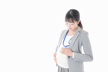 妊娠中の若いビジネスウーマン
