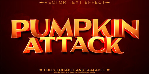 Halloween text effect, editable spooky and creepy customizable font style.