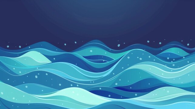 Abstract blue wave background with flowing lines and smooth gradients. Perfect for design, sea, ocean, and water-themed projects.