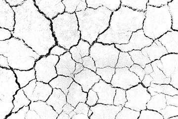 Texture soil dry crack background pattern of drought lack of water of nature white black old broken.