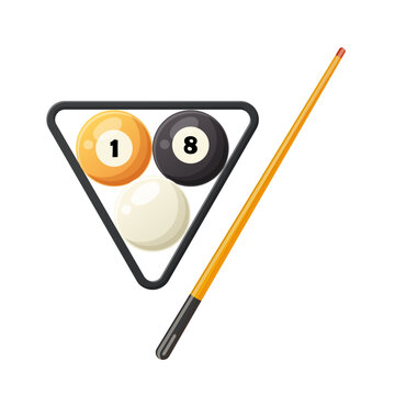 recommend clip art: Billiard Ball and Cue Stick Clip Art