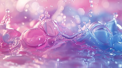 Sophisticated 3D Liquid Abstract Background with Splashing and Fluid Aesthetics