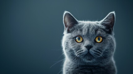 Close up cute british short hair cat