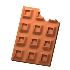 3D Rendered Chocolate Isolated on The Transparant Background