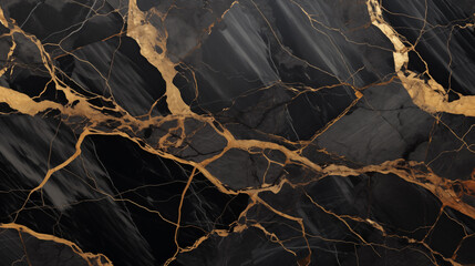 Striking Black and Gold Marble Tile Texture with Sophisticated Design