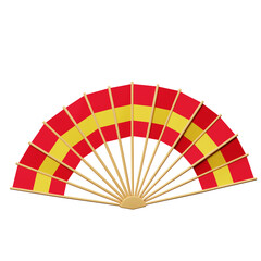 3D Rendered Hand Fan Isolated on The Transparant Background