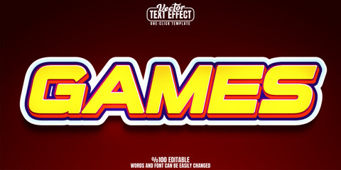 Game editable text effect, customizable event and play 3D font style
