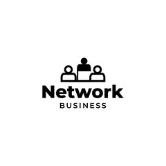 people network logo icon vector template