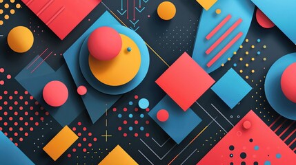 Obraz premium Elegant and Stylish Shapes 3D Aesthetic Background in Pastel Tones