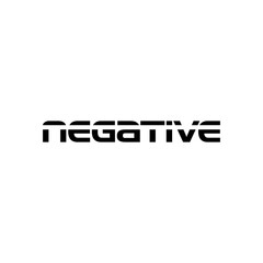 negative word lettering logo icon vector template