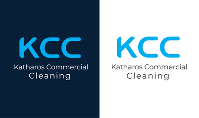 Creative letter KCC fashion logo with abstract and simple design concept for brand identity